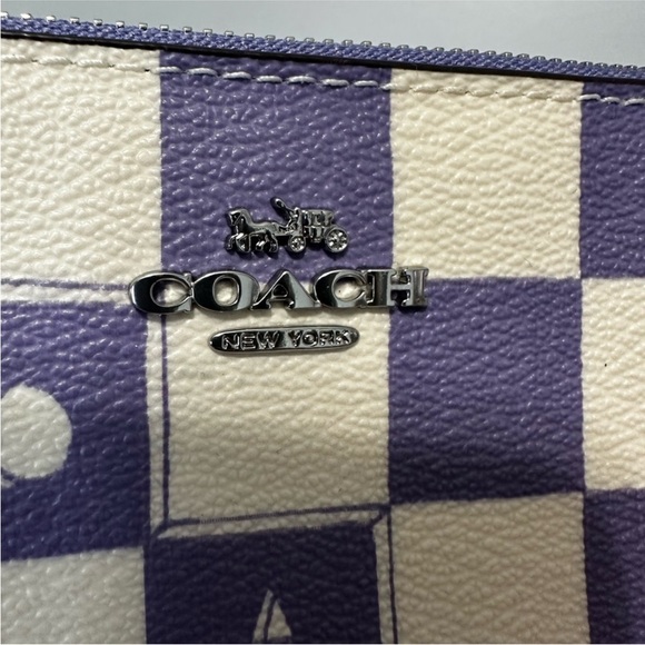 Coach Checkerboard (Violet) wristlet - Picture 2 of 6